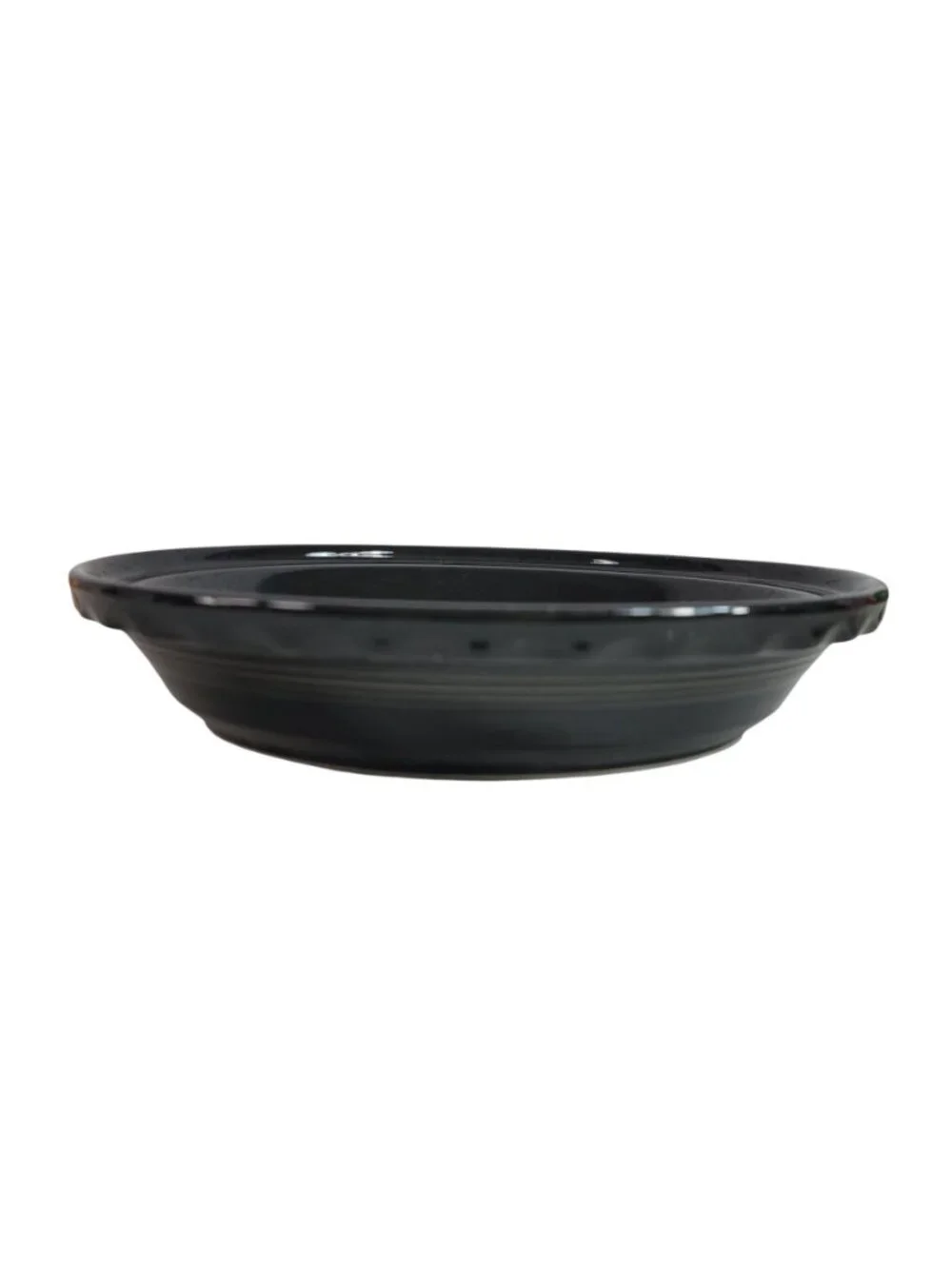 Fiesta Pie Baker Dinnerware Homer Laughlin Black #487 10 1/8